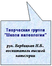 Прямоугольная выноска: Творческая группа "Школа валеологии"
рук. Вербицкая Н.В.. воспитатель высшей категории
